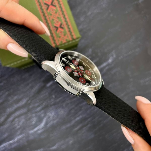 Awarder Embroidery Silver-Red Black Battery 10ATM 1202-0001 фото