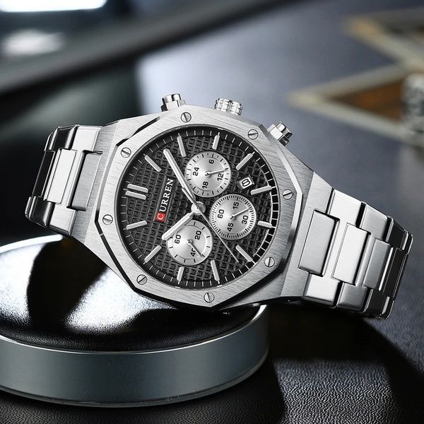 Curren 8440 Silver-Black 1008-0394 фото