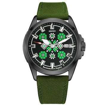 Awarder Embroidery Black-Green Green Automatic 10ATM 1202-0022 фото