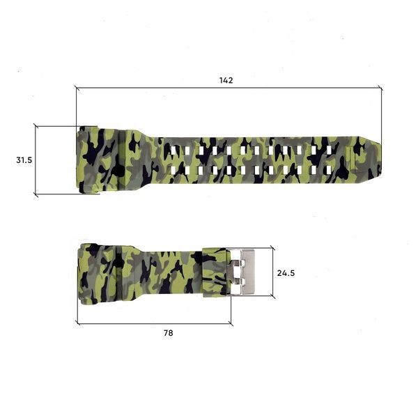 Ремінець для годинника Skmei 1818CMGN Green Camo 1051-0509 фото
