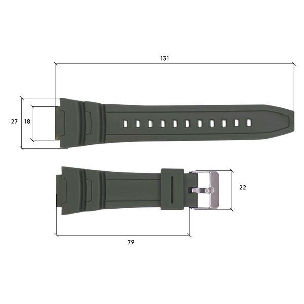 Ремінець для годинника Skmei 1454AG Army Green 1051-0655 фото