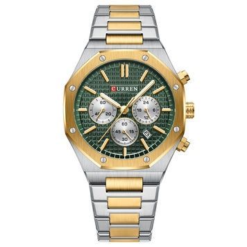 Curren 8440 Silver-Gold-Green 1008-0397 фото