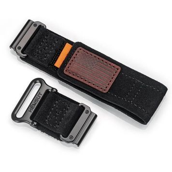 Ремінець для годинника Hemsut HGA143 Suede Leather Garmin Black 22 mm 1051-1275 фото