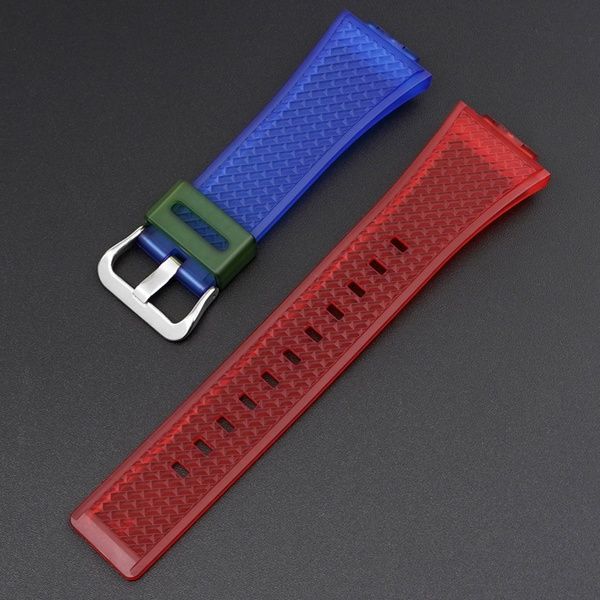Ремінець для Casio G-Shock GA-100/110 Transl-Red-Blue SI 1051-1095 фото