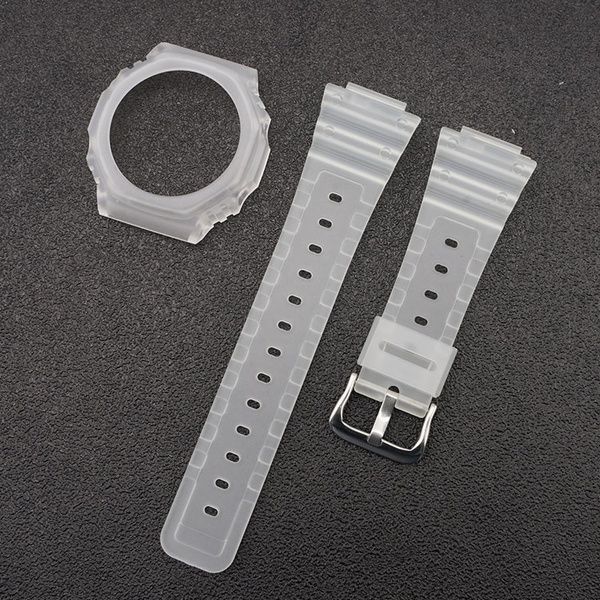 Ремінець + безель (рант) для Casio G-Shock GA-2100 Transl SI 1051-0808 фото