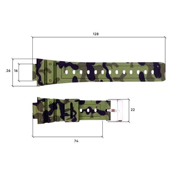 Ремінець для годинника Skmei 1628CMGN Camo Green 1051-0659 фото