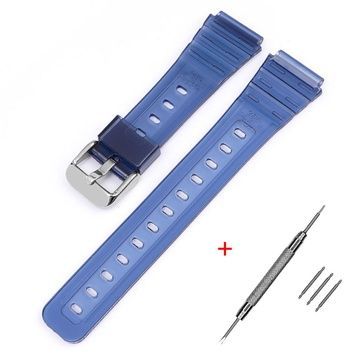 Ремінець для Casio G-Shock F-84/94/105, F-91W, AE1300 Jelly Blue Silver 1051-0929 фото