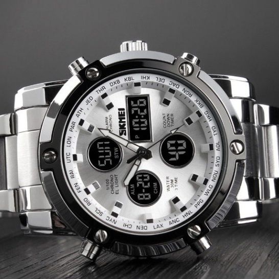Skmei 1389SI Silver-Black-Silver 1080-0244 фото