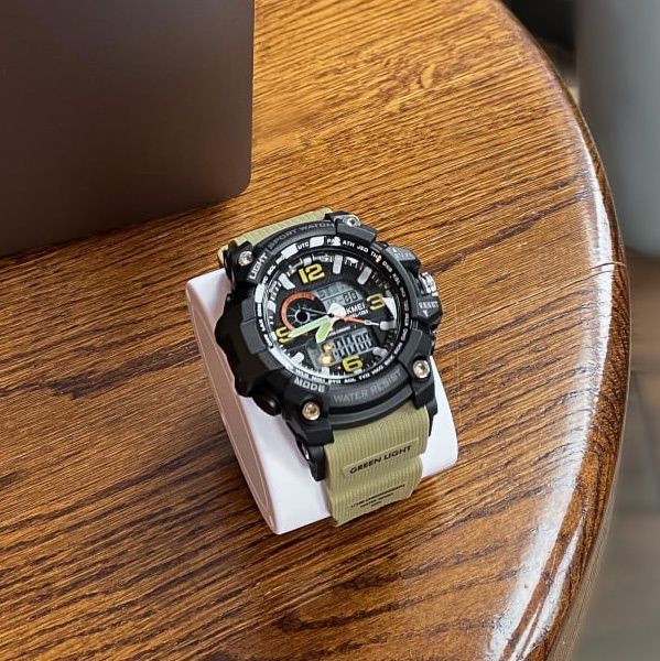 Skmei 1283 Black-Khaki Wristband. 1080-0106 фото