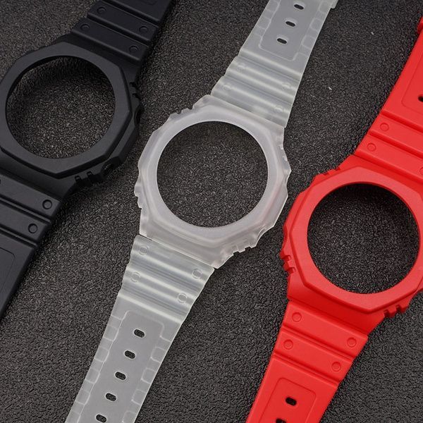 Ремінець + безель (рант) для Casio G-Shock GA-2100 Transl GD 1051-0810 фото