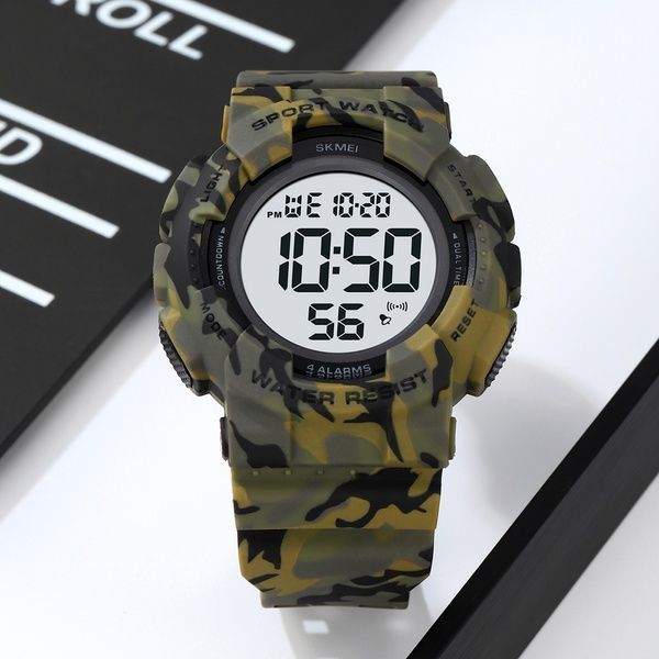 Skmei 2081CMGNWT Camo Green-White STOPPED 1080-2096 фото