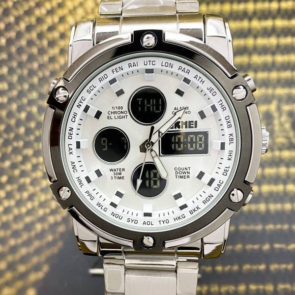 Skmei 1389SI Silver-Black-Silver 1080-0244 фото
