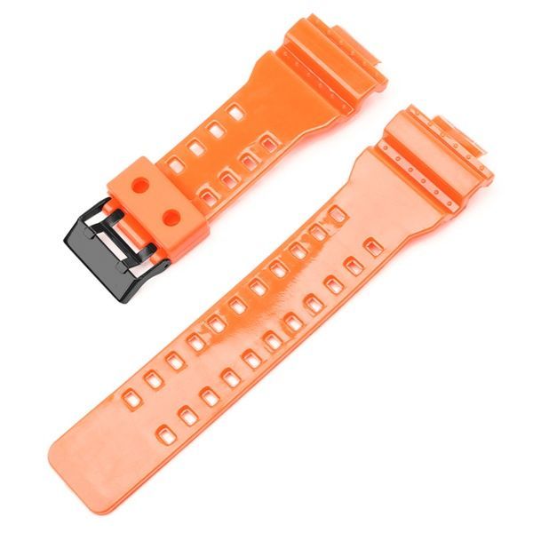 Ремінець для Casio G-Shock GA-100/110/120 Orange-Glossy BK 1051-1188 фото
