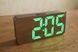 Електронний настільний дзеркальний LED-годинник DS-3622-MAX зелений підсвітка 2074 фото 1