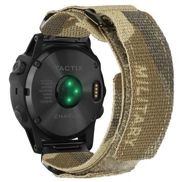 Ремінець для годинника Hemsut HGA131 Military nylon strap with Velcro Garmin Camo Brown 22 mm 1051-1296 фото