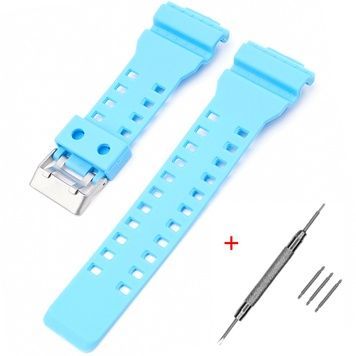 Ремінець для Casio G-Shock GA-100/110 Light Blue SI 1051-1080 фото