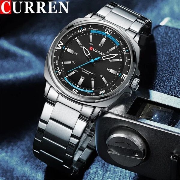 Curren 8455 Silver-Black 1008-0447 фото