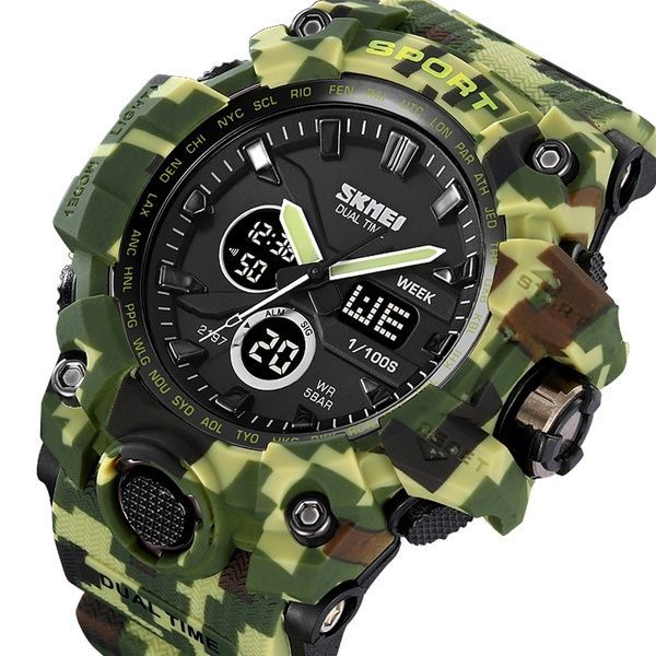 Skmei 2197CMGN Army Green Camouflage 1080-2709 фото