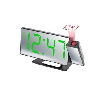 Електронний настільний LED годинник від USB VST-896 з проекцією, зелена підсвітка 6DS/896-4 фото