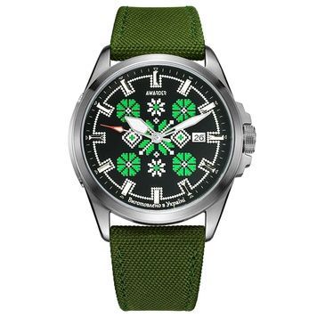 Awarder Embroidery Silver-Green Green Automatic 10ATM 1202-0016 фото