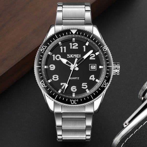 Skmei 9232SSIBK Silver/Black-steel strap 1080-2350 фото