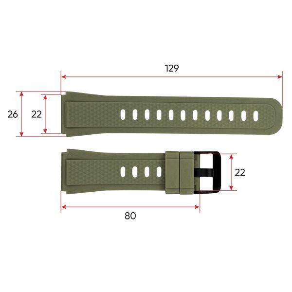 Ремінець для смарт годинника K55 Army Green 1051-0746 фото