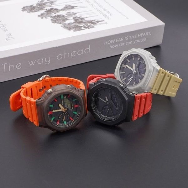 Ремінець для Casio G-Shock GA-2100/2110 Orange SI 1051-1148 фото