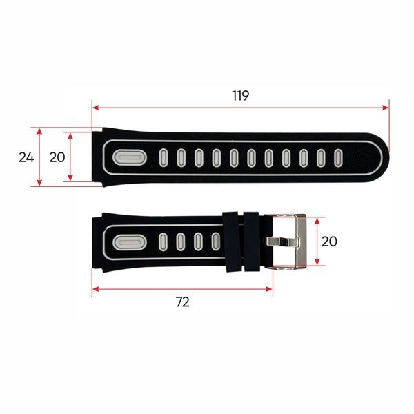 Ремінець для смарт годинника DF91 Black 1051-0711 фото