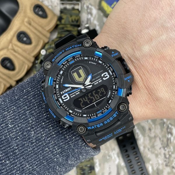 Patriot 001BUTRO ТРО Чорні з синім + Коробка 1201-0035 фото