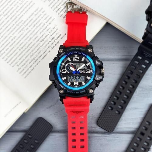 Skmei 1283 Black-Blue-Red Wristband 1080-0104 фото