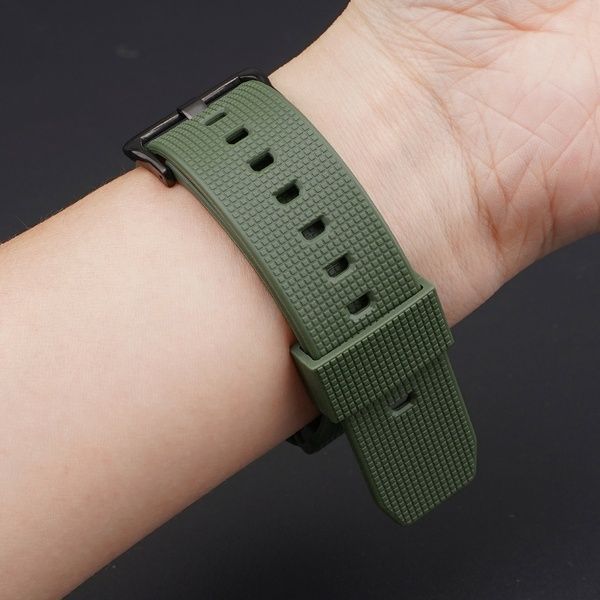 Ремінець для Casio G-Shock GM-2100 GA2100/2110 Army Green Silver 1051-0847 фото