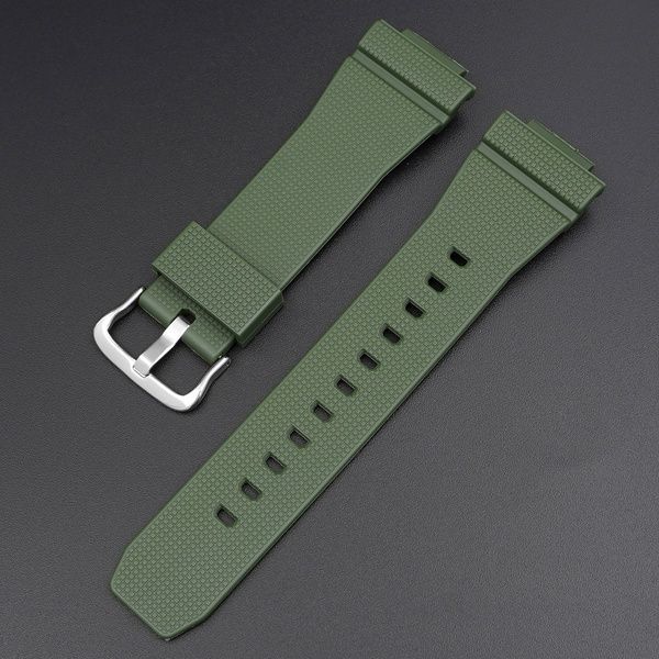 Ремінець для Casio G-Shock GM-2100 GA2100/2110 Army Green Silver 1051-0847 фото