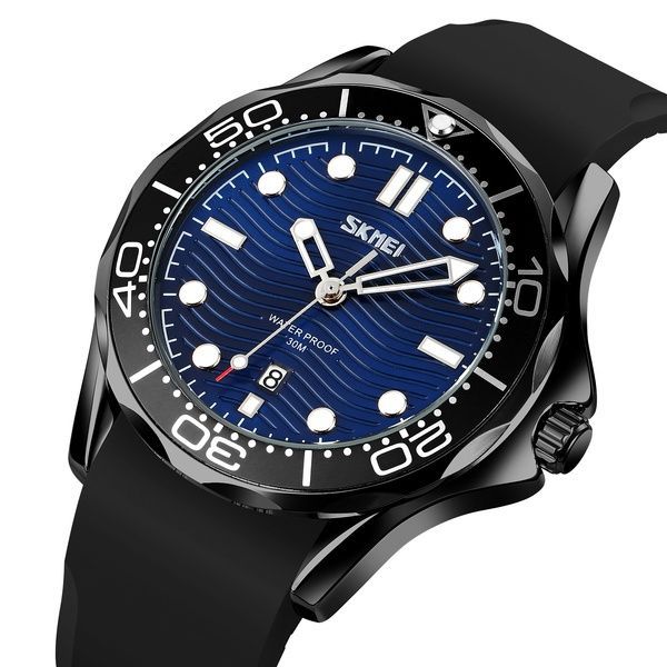 Skmei 9276PBKBU Black-Blue Silicone Strap 1080-1553 фото