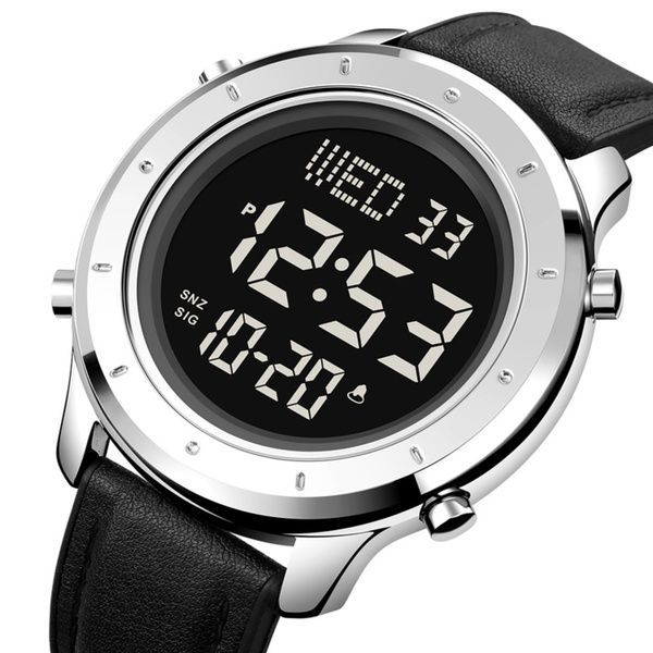 Skmei 1864LSIBK Silver-Black Leather 1080-2029 фото