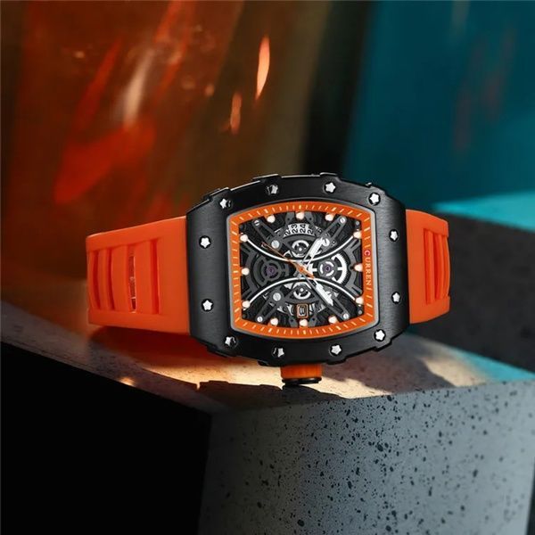 Curren 8438 Black-Orange 1008-0400 фото