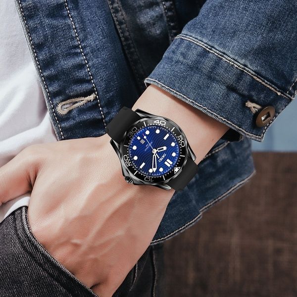 Skmei 9276PBKBU Black-Blue Silicone Strap 1080-1553 фото