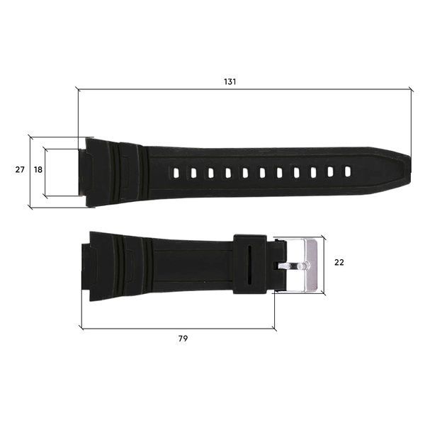 Ремінець для годинника Skmei 1454BKBK Black-Black 1051-0654 фото