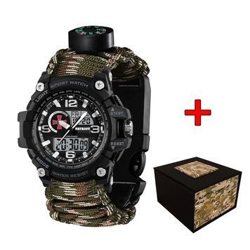 Patriot 012BKSU ЗСУ Чорні Паракордовий ремінець Camo Green + Коробка 1201-0318 фото