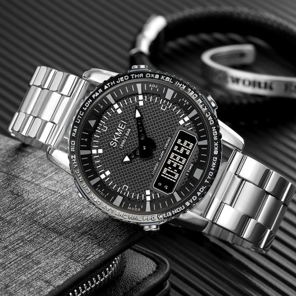 Skmei 1898SIBK Silver-Black SALE 1080-1065 фото