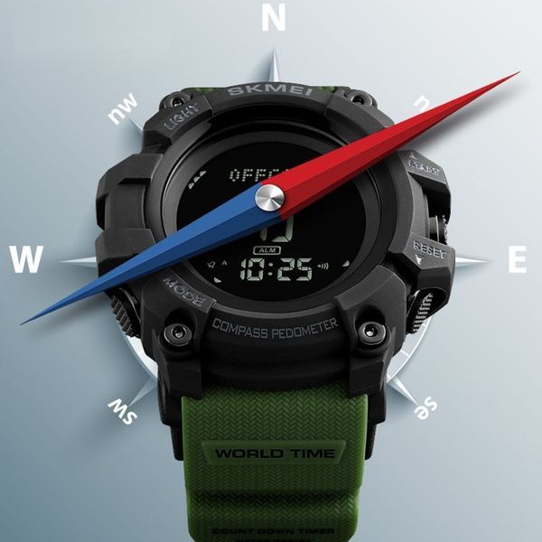 Skmei 1356AG Army Green + Compass 1080-0904 фото