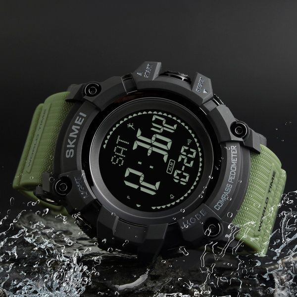 Skmei 1356AG Army Green + Compass 1080-0904 фото