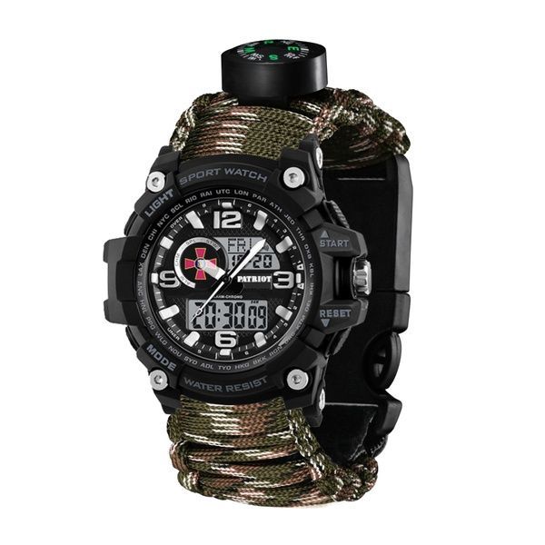 Patriot 012BKSU ЗСУ Чорні Паракордовий ремінець Camo Green + Коробка 1201-0318 фото