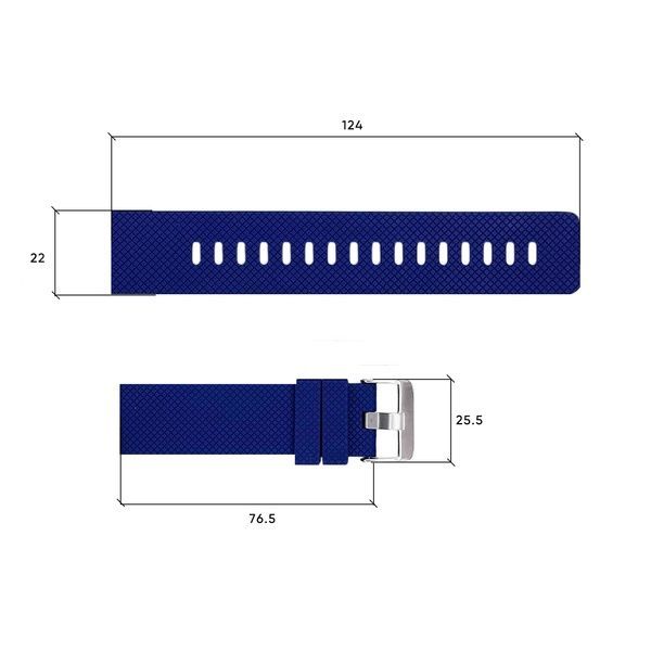 Ремінець для годинника Skmei 1416/1418/1267/1285/1293/1426/1866/1894BUBK Blue-Black 1051-0656 фото