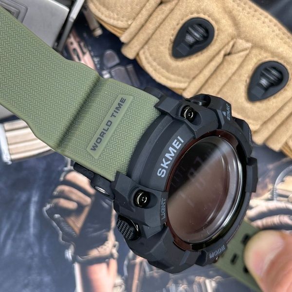 Skmei 1356AG Army Green + Compass 1080-0904 фото