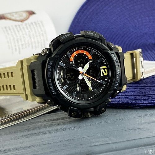 Skmei 1343 Black-Khaki Wristband 1080-0084 фото