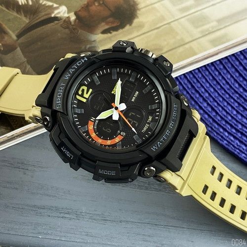 Skmei 1343 Black-Khaki Wristband 1080-0084 фото