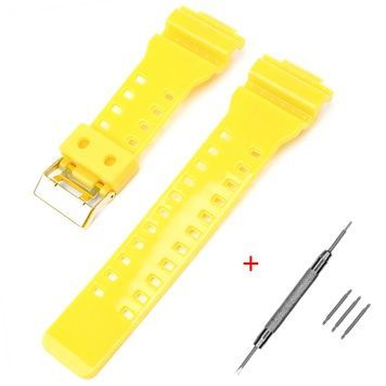Ремінець для Casio G-Shock GA-100/110/120 Yellow-Glossy GD 1051-1177 фото