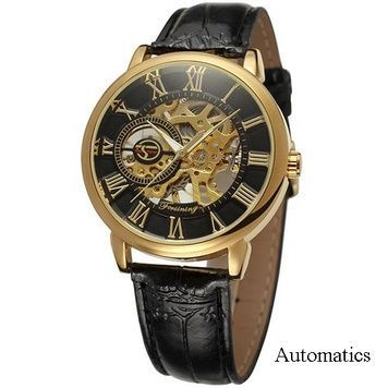 Forsining 8099A Black-Gold-Black Leather 1059-0293 фото