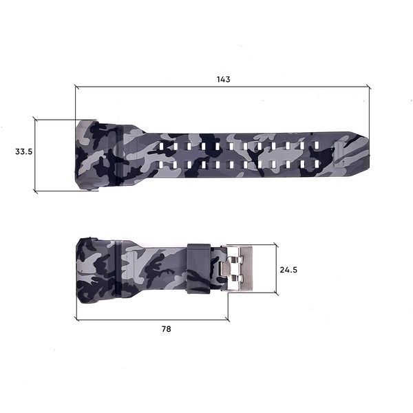 Ремінець для годинника Skmei 1520CMGY Camo Gray 1051-0523 фото