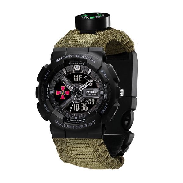 Patriot 005BKSU ЗСУ Чорні Паракордовий ремінець Army Green + Коробка 1201-0322 фото